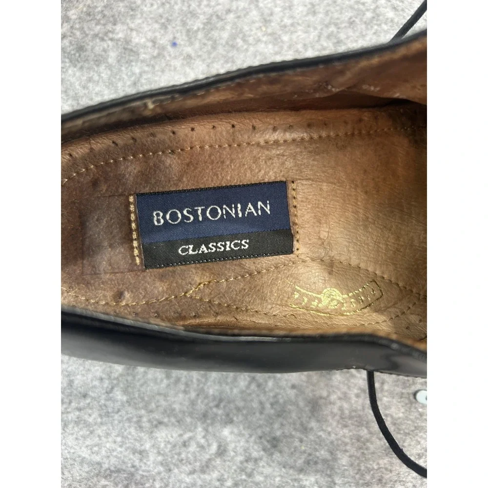 Bostonian Classics First Flex Oxford 9M Black Leather Cap Toe Dress Shoes